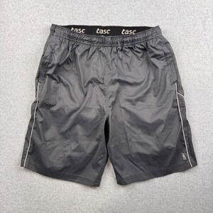 tasc Performance Shorts Mens Large Gray Gym Athletic Lined Bamboo Organic Cotton